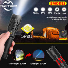Dropshipping 8000lms Powerful LED Flashlight XHP50.2 Rechargeable Torch USB Zoom Lantern camping Hunting Lamp Use 18650 battery 2024 - buy cheap