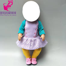 Conjunto de ropa de muñeca para bebé de 43cm, traje ropa para muñecas, conjunto para muñeca de 18 pulgadas, ropa para muñeca, regalos para Kibs 2024 - compra barato