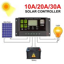 За максимальной точкой мощности, Солнечный контроллер заряда интеллигентая (ый) регулятор с двумя USB Порты и разъёмы и PWM ЖК-дисплей Дисплей 10A/20A/30A 12V/24V 2024 - купить недорого