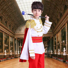 Prince Halloween Costumes For Kids Boys Girls Anime Cosplay Role Play Clothing Set Performance Party Long Sleeve Crown Cape Wand 2024 - buy cheap