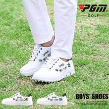 Pgm-zapatos de Golf blancos para niños y niñas, zapatillas ligeras e impermeables, antideslizantes, suaves, a la moda, D0757 2024 - compra barato