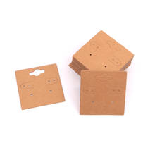 100 PCS 5x5cm Earring Display Cards Holder Blank Cardboard Jewelry Packaging Holder Hang Tag Card Wholesale 2024 - buy cheap