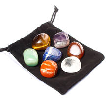 Wholesale 3bags/lot Seven Chakra 7pcs/Set Reiki Natural Stone Tumbled stone Irregular Polishing Rock Quartz Yoga Energy Bead 2024 - buy cheap