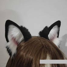 New Hand Made Work Siberian Husky Dog Shiba Ears Hairhoop Black Headband Headwear For Cosplay Halloween Costume Accessories 2024 - buy cheap