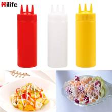 Dispensador de condimentos de 3 agujeros, accesorios de cocina, salsa, barco, vinagre, aceite, Ketchup, Cruet, 3 colores 2024 - compra barato