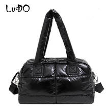 Bolso de hombro de algodón acolchado para mujer, bolsa cruzada de hombro, chaqueta de moda, novedad, invierno, 2021 2024 - compra barato