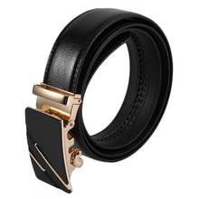 Cow Leather Belts Male Belt Fashionable Business Mens Automatic Buckle Waist Belts Sided Waistband ceinture 2024 - buy cheap