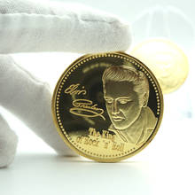 1935-1997 Король рок музыки Пресли копия золотых монет супер звезды сувенирная монета 2024 - купить недорого