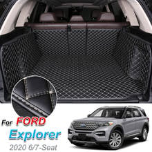 Custom Leather Car Trunk Mats For Ford Explorer 2020 6/7 Seats Rear Trunk Floor Mat Tray Carpet Cargo Liner Accessories 2024 - buy cheap