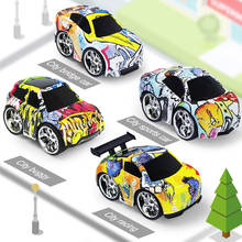 4 Styles Graffiti Metal Alloy Toy Car Model Pull Back Vehicle Diecast Gift Collection Toys Car for Boys Kids 2024 - buy cheap
