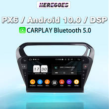 Carplay px6 dsp android 10.0 4g + 64gb carro dvd player navegação gps wifi bluetooth 5.0 rds rádio para peugeot pg 301 2013-2016 2024 - compre barato