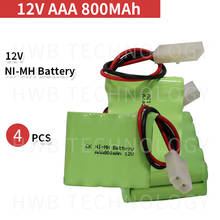 Bateria recarregável ni-mh 12v 800mah, 4 cabeças, kx, original, 12v, mah, aaa, pacote com plugue, frete grátis 2024 - compre barato
