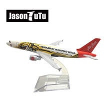 JASON TUTU 16cm AirAsia Tiger Airbus A320 Airplane Model Plane Model Aircraft Diecast Metal 1/400 Scale Planes Factory wholesale 2024 - buy cheap