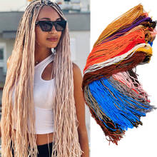 Zizi Braids Crochet Hair Box Braids Synthetic Hair Extensions Russia Popular 28” Braiding Hair Blonde Senegalse Twist 28 Strands 2024 - buy cheap