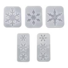 Crystal Epoxy Resin Mold Snowflake Pendant Casting Silicone Mould DIY Crafts Jewelry Necklace Decorative Making Tools 2024 - buy cheap