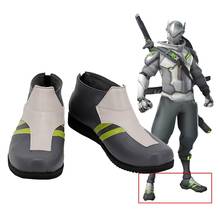 OW Genji Cosplay Shoes Boots Adult Halloween Carnival Costumes Prop 2024 - buy cheap