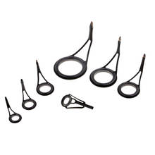 7pcs   Free Fishing Rod Guides Single Leg Fishing Rod Parts Eye Rings 7 Sizes - Black & Silver 2024 - buy cheap