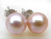 10-11mm natural round south sea pink pearl earring stud 14k white golden 2024 - buy cheap