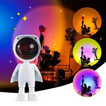 LED Projection Lamp Creative Robot Sunset Light Night Bulb Touch Type Colorful USB Rainbow Desk Lamp Decoration Atmosphere Light 2024 - buy cheap