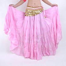 Faldas de danza del vientre gitana para mujer, vestido de entrenamiento de 16 colores, círculo completo de lino, Bohem 2024 - compra barato