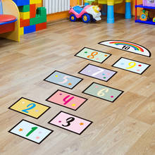 Cartoon Vynil Sticker Numbers Game Kids Room Floor Decoration Stickers Waterproof Baby Nursery Adesivi Murali P046 2024 - buy cheap