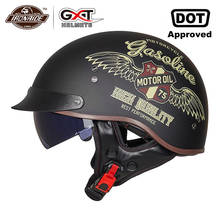 GXT Retro Motorcycle Helmet Vintage Moto Helmet Open Face Scooter Biker Motorbike Racing riding Helmet With DOT Certification 2024 - buy cheap