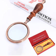 10X Metal Wood Handle Handheld Magnifier Magnifying Glass vintage collection gift For Reading Antique Portable Books Maps Elder 2024 - buy cheap