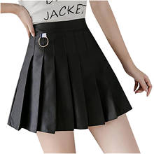 Saia curta xadrez plissada, peça saia coreana justa cintura alta estilo escolar roupas sexy gótico grunge kawaii 2024 - compre barato