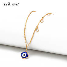 Collar de borla con colgante de ojo turco azul para mujer, cadena larga de Color dorado y cobre, joyería de moda, BD366 2024 - compra barato