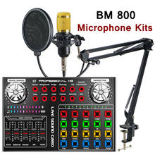 BM 800 Microphone H9 Sound Card Kits bm800 Condenser Microphone for PC Computer Phone Studio Karaoke Gaming Streaming Mikrofon 2024 - buy cheap