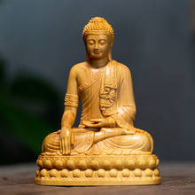 Boxwood-estatua de Buda Sakyamuni de Tailandia, regalos, figuras de madera, estatuas de Buda, adornos de colección para decoración del hogar, 10CM 2024 - compra barato