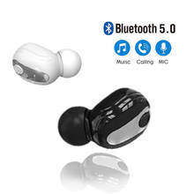 Mini fone de ouvido sem fio, fone de ouvido bluetooth ipx7 à prova d'água música esporte intra-auricular bt5.0 para todos os smartphones 2024 - compre barato