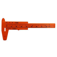 1 pcs Caliper-Gauge-Measure-Tool-Ruler 80mm Orange Mini Plastic Sliding Vernier Micrometer to 1MM About 11.5CM for Measuring 2024 - buy cheap