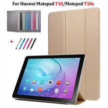 Tablet For Huawei MatePad T 10s T10s Case 10.1'' AGS3-L09 AGS3-W09 PU Leather+Hard PC Back Cover For Huawei MatePad T10 Case 2024 - buy cheap