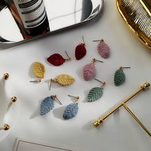 Timlee-pendientes de gota de hoja de franela Simple E252, accesorios de moda, venta al por mayor 2024 - compra barato