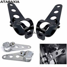 28mm-36mm Universal Motorcycle Headlight Mounting Bracket Fork Ears Adjuster Mount Clamp Holder For Chopper Bobber Cafe Racer 2024 - buy cheap