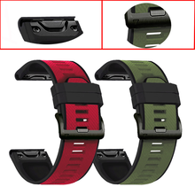 26mm banda de silicone macio para garmin fenix 5x plus/6x pro/3 hr/tactix delta/enduro cinta rápida fácil ajuste pulseira esportiva 2024 - compre barato