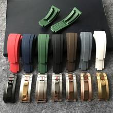 20mm  nature Rubber Silicone Watch band Buckle Watchband for Role strap Daytona Submariner DEEPSEA GMT SEAMARSTER OYSTERFLEX 2024 - buy cheap
