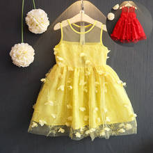 Elegante flor meninas vestido 2021 verão nova menina do bebê vestidos de festa de casamento vestido de princesa casual crianças roupas 2024 - compre barato
