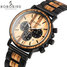 BOBO BIRD Wooden Men Watch Relogio Masculino Luminous Luxury Top Brand Chronograph Watches erkek kol saati Drop Shipping 2024 - buy cheap