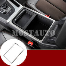 For Audi Q5 Interior Center Console Armrest Box Frame Cover Trim 2017-2021 1pcs Black/Silver Car Accessories Interior Car Decor 2024 - buy cheap