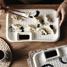 Japanese Dinner Plates Ceramic Tableware Sushi Dumpling Plate with Sauce Vinegar Dish Home Decor Christmas Plate Dessert Tray 2024 - compre barato