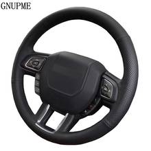 Hand-Stitched Soft Black Artificial Leather Car Steering Wheel Cover For Land Rover Range Rover Evoque 2012-2018 2024 - buy cheap