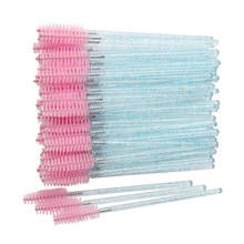 50 pcs Cosmetic Eyelash Brush  Crystal Mascara Wands Applicator Diamond Eyelashes brushes Disposable Make Up brushes Tools 2024 - buy cheap