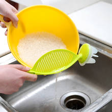 1PC Plástico de Limpeza Lavagem Cozinha Colanders Coador Panela De Arroz Acessórios Filtro Peneira de Frutas & Vegetais Ferramentas de Limpeza Gargets 2024 - compre barato
