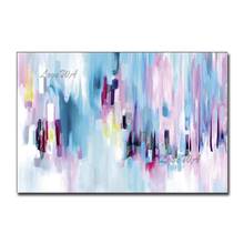 Abstract Colorful Unframed Canvas Wall Art Pure Hand-painted Modern Home Living Room Decoration Piece Wall Paintings Artwork 2024 - buy cheap