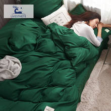 Liv-Esthete Comfortable Bedding Set Green Duvet Cover+Flat Sheet/Fitted Sheet+Pillowcases Home Decor Bedclothes Bed Linen Set 2024 - buy cheap