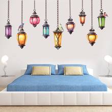 Vintage colorful chandelier wall stickers for living room bedroom kitchen sofa tv background decor art diy decals mural 2024 - buy cheap