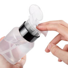 Mini bomba dispensadora de unha 200ml, garrafa vazia removedora de unhas, limpador, recipiente líquido, garrafa de pressão de armazenamento para nail art 2024 - compre barato