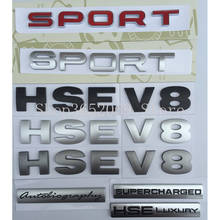 SPORT HSE V8 Letters Luxury Autobiography SUPERCHARGED Bar Emblem Badge CarTrunk Sticker for Land Rover Range Rover Discovery 2024 - buy cheap